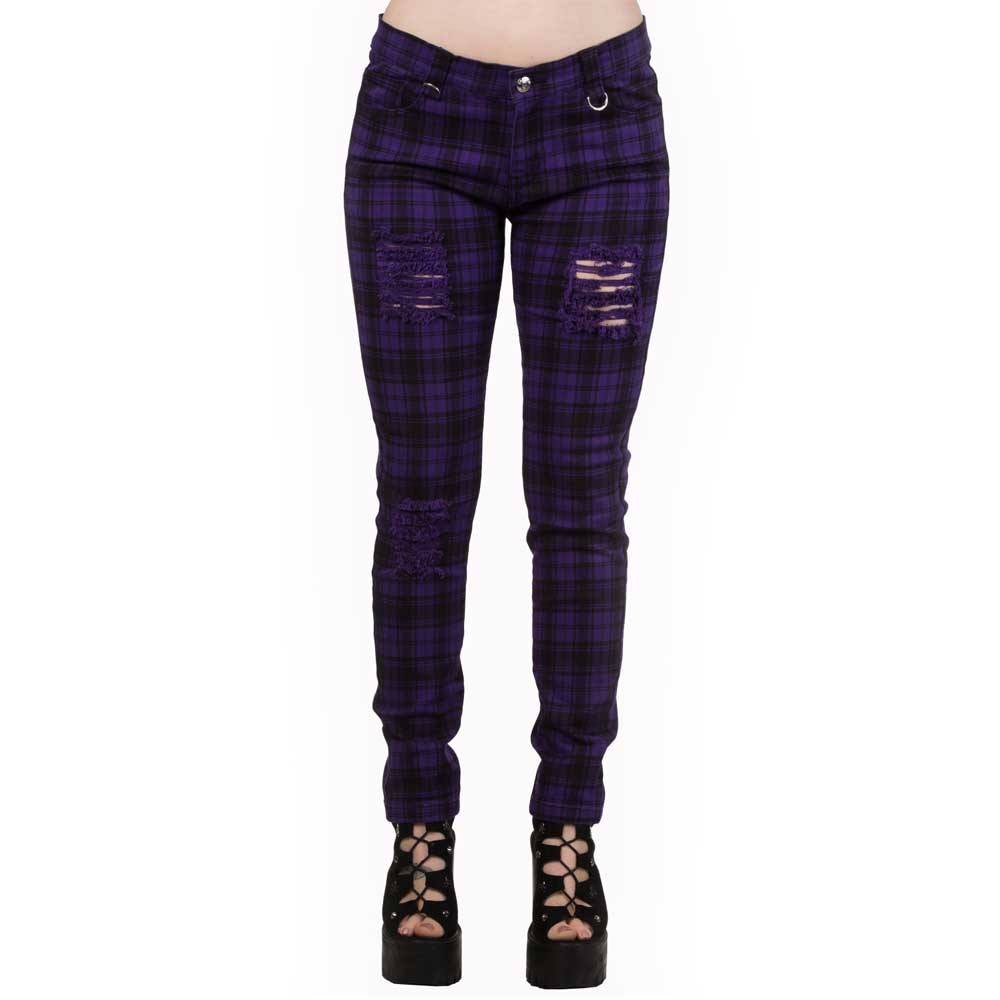 Banned - MOVE ON UP Hose Skinny Fit - Lila/Schwarz Product image